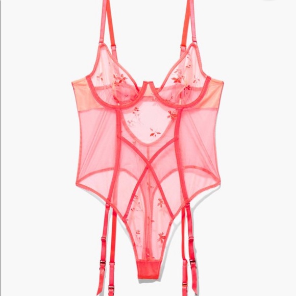 Savage X Fenty Foiled Springs Embroidered Teddy NWT - Picture 3 of 3